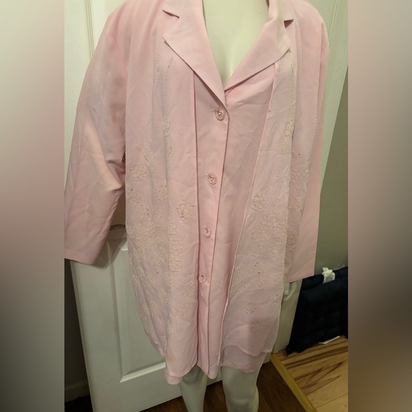 Vintage beaded mock twin set top 1X - Picture 3 of 9